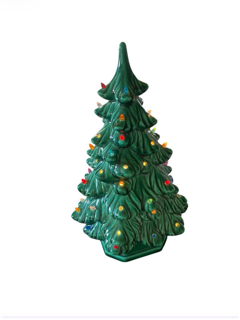 Vintage Holland Mold Ceramic Christmas Tree 11” 1978 Hand Painted